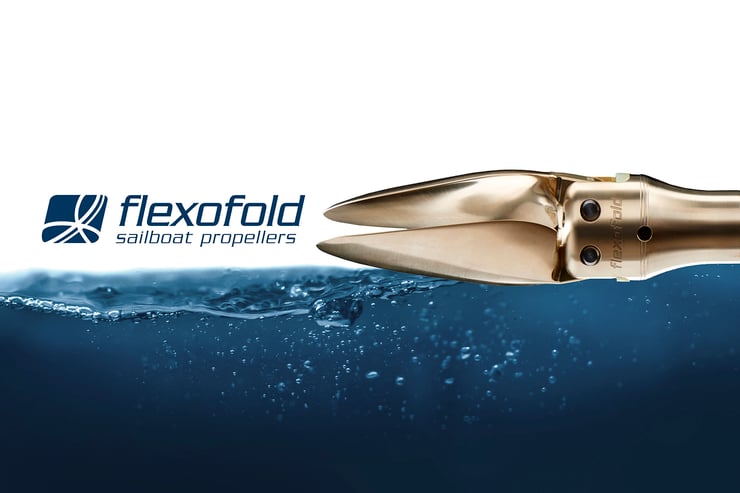 2-blade Flexofold folding propeller folded